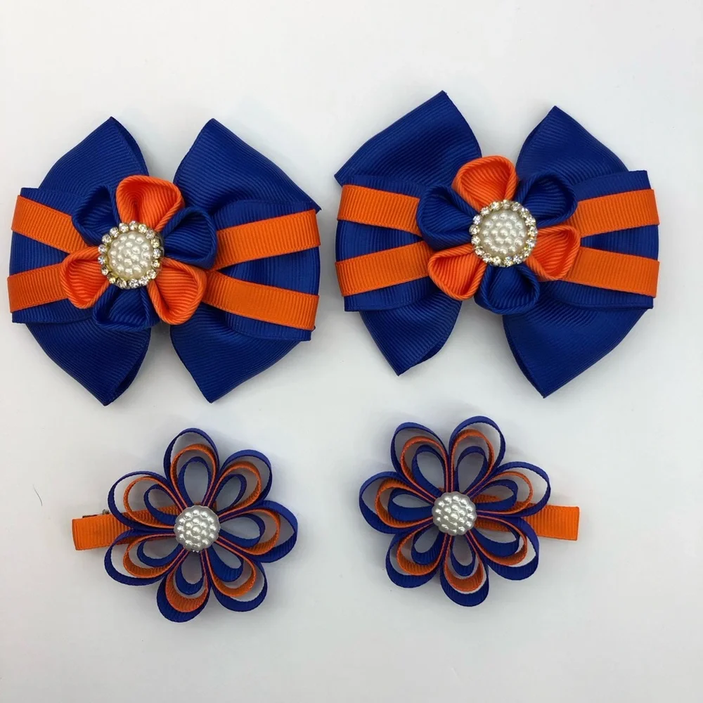 Hair bows ( set of four) alligator clips